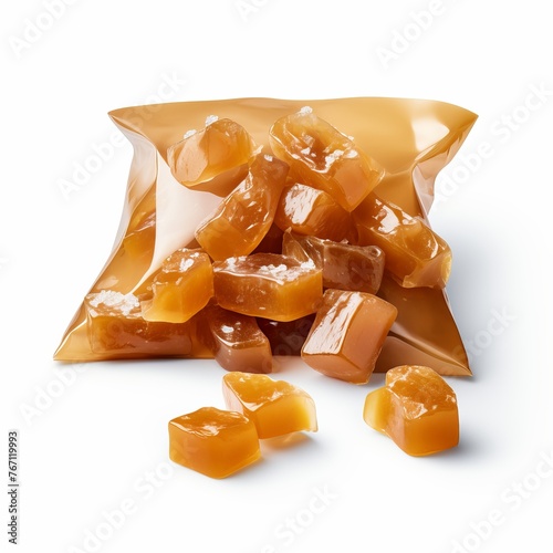 Sweet Salted Caramel Giant Pouch isolated on white background