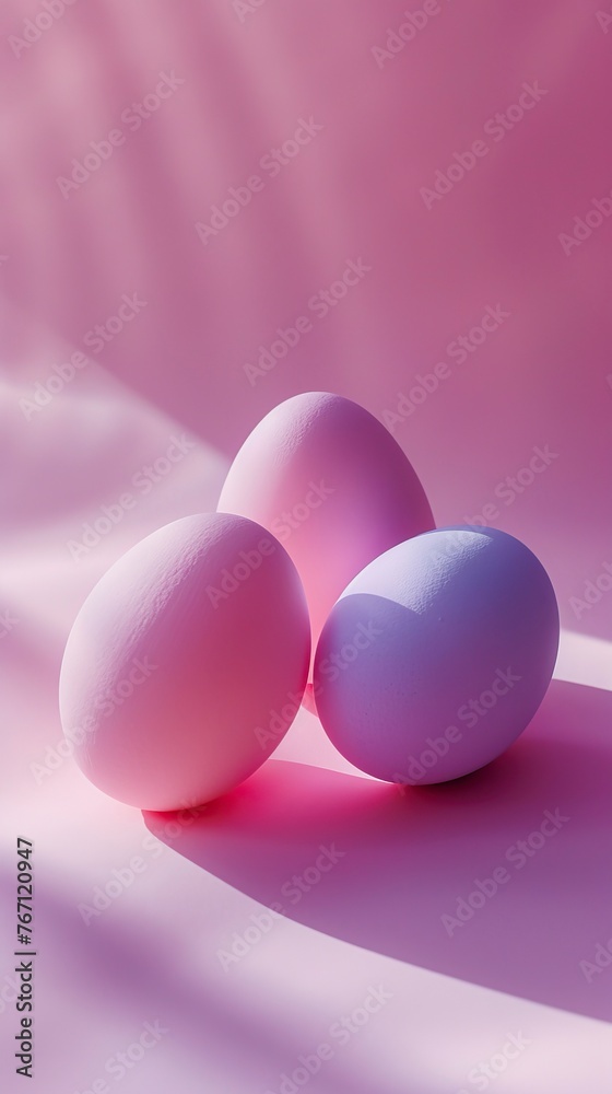 Photo, banner, simple, minimalist, easter eggs made of light pink and deep purple designs Photo, banner, simple, minimalist, easter eggs made of light pink and deep purple designs