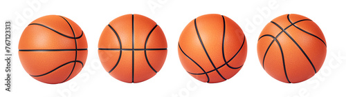 Orange basketball ball, transparent background