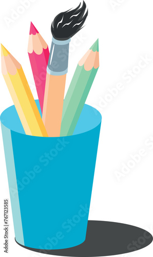 pencils in a cup