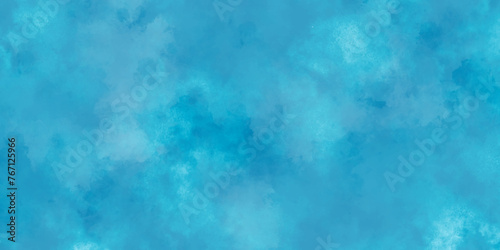 Abstract background with blue watercolor texture .smoke vape blue rain cloud and mist or smog fog exploding canvas background .hand painted vector illustration with watercolor design .