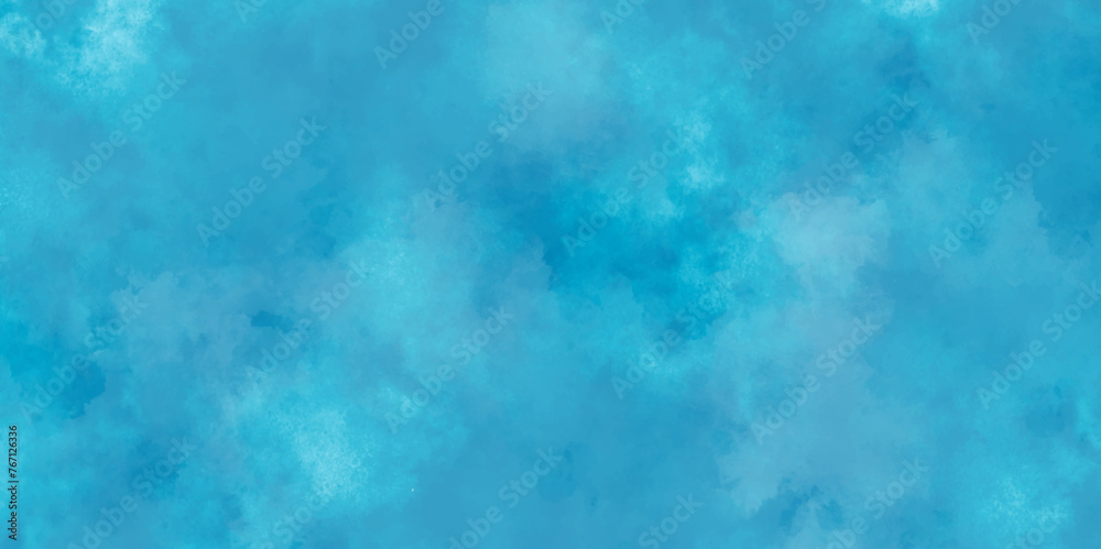 Abstract background with blue watercolor texture .smoke vape blue rain cloud and mist or smog fog exploding canvas background .hand painted vector illustration with watercolor design .