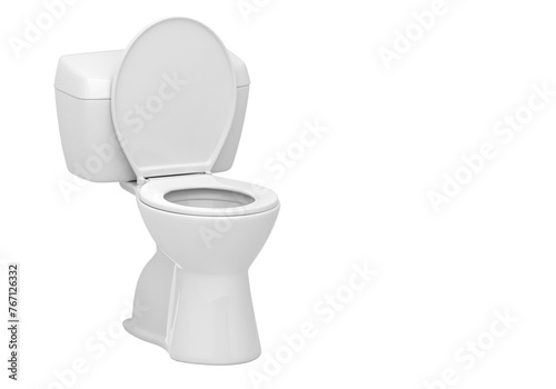 Toilet bowl in the bathroom, transparent background