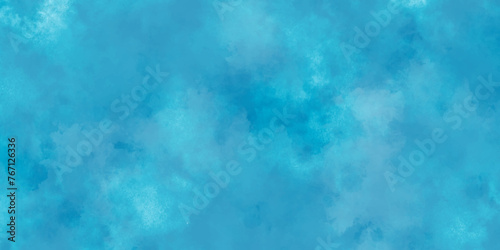 Abstract background with blue watercolor texture .smoke vape blue rain cloud and mist or smog fog exploding canvas background .hand painted vector illustration with watercolor design .