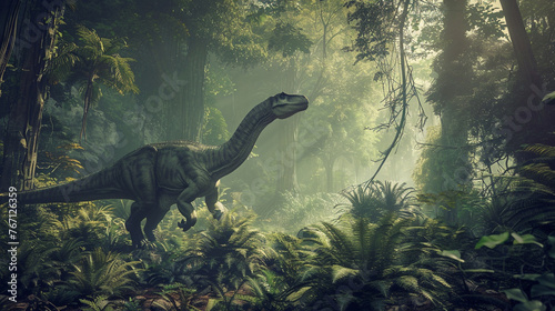 dinosaur in jungle  © Ali