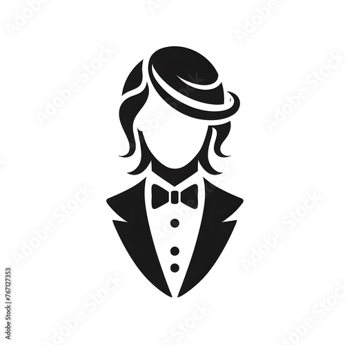 design logo  tuxedo girl 01 photo