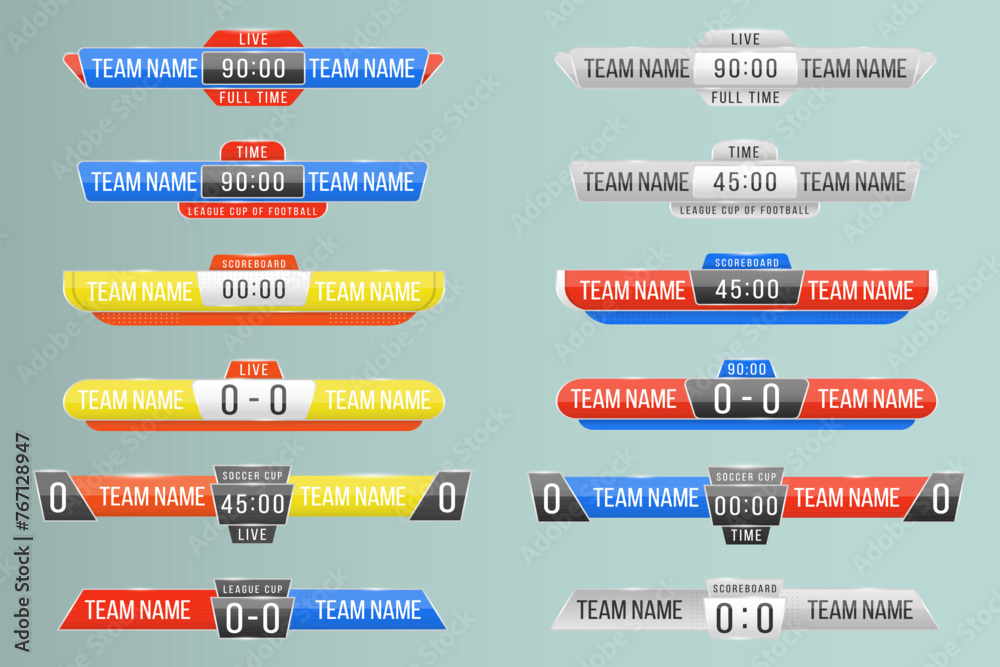 Scoreboard Posts Scoreboard broadcast template and lower titles for football and soccer ...