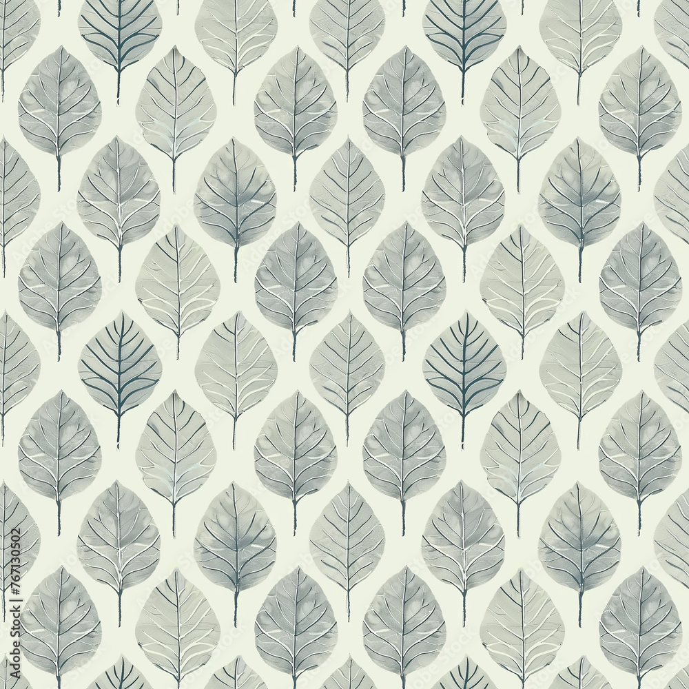 Fototapeta premium Muted Leaf Pattern Seamless Background