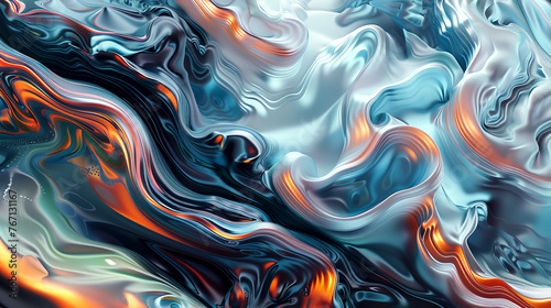 Abstract patterns twisting and warping into surreal landscapes