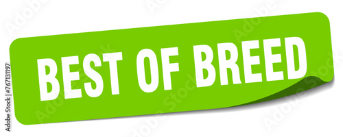 best of breed sticker. best of breed label