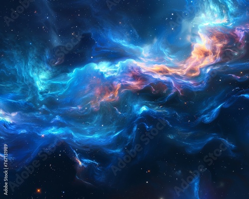 vibrant, cosmic dance of nebulae illuminating the universe's enigmatic beauty