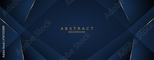 luxury premium blue background and gold lines