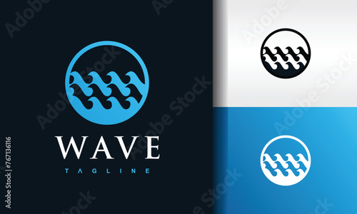 circle sea waves logo