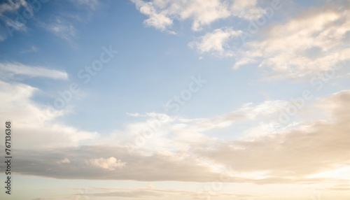 clear blue color sky with white cloud background