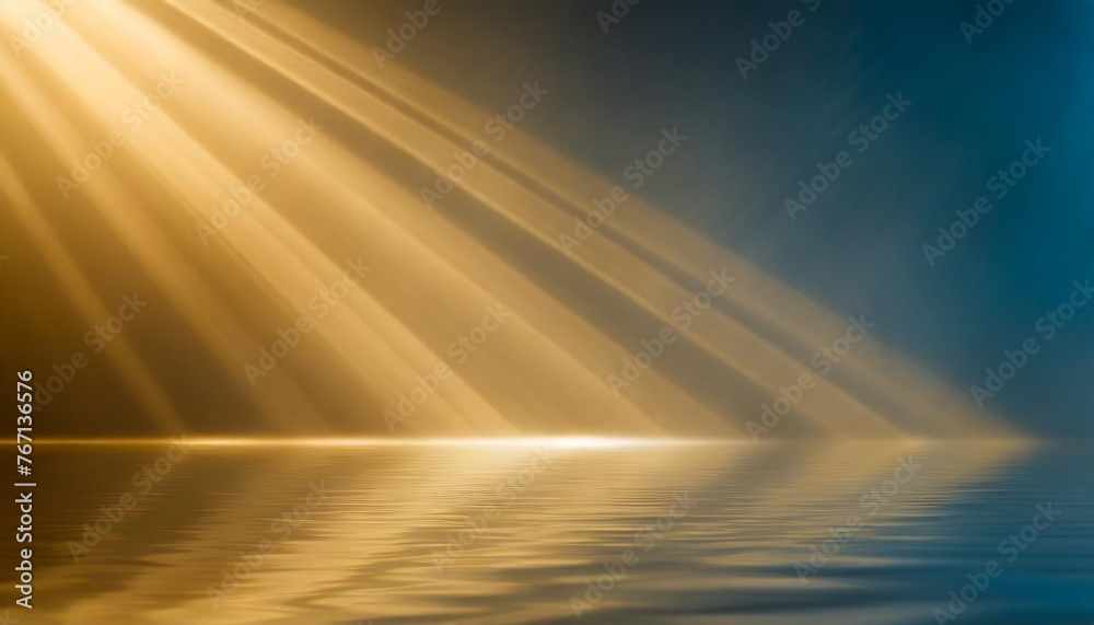 product showcase spotlight background clean photographer studio abstract blue background with rays of neon light spotlight reflection on water