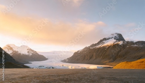 glacier isolated on background