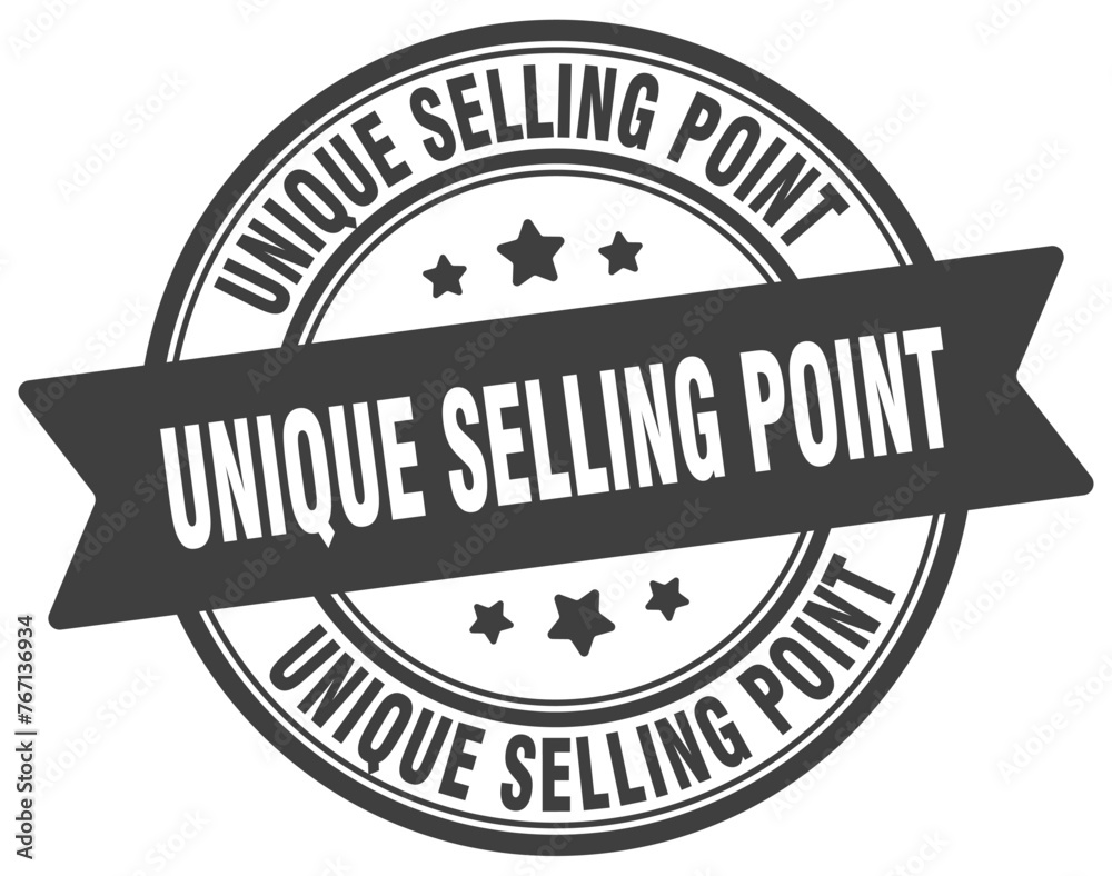 unique selling point stamp. unique selling point label on transparent background. round sign