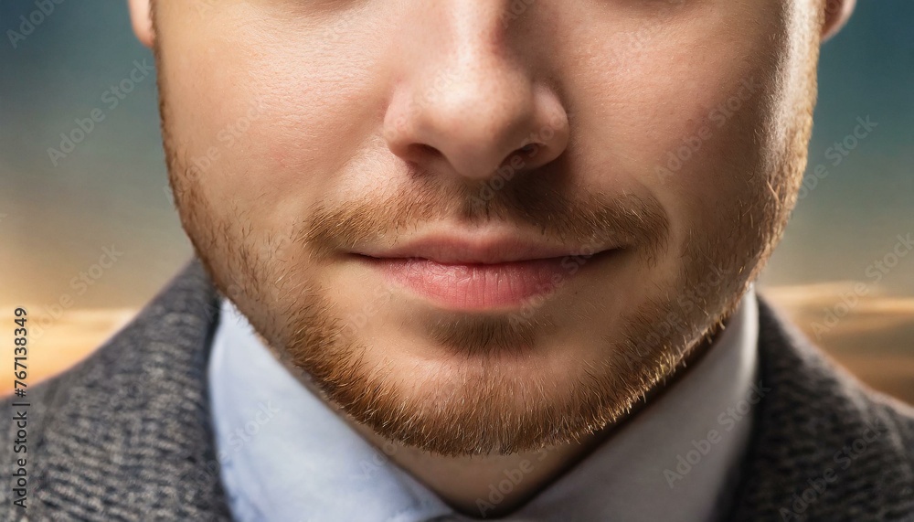 Obraz premium Close-up portrait of a man with a beard