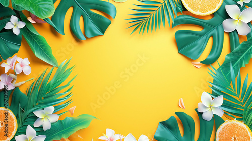 summer season background concept with blank space for advertising or text.