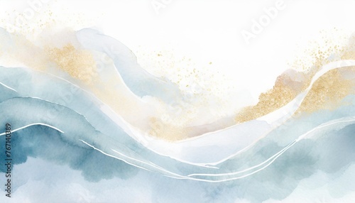 water snow wavy abstract isolated background for copy space text blue frozen ocean flowing motion watercolor effect snow storm backdrop snowy holiday travel winter cartoon by vita