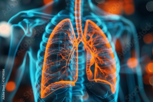 Advancements in Radiographic Imaging for Lung Health  Highlight the latest radiographic technologies for diagnosing and monitoring lung conditions ,3d , ultra clear details, hyper resolution photo