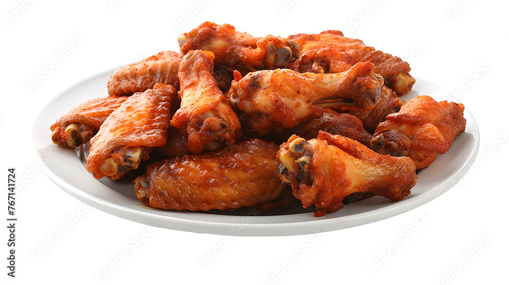 Grilled chicken wings transparent picture