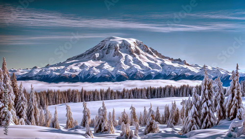 Mount Rainier National Park Sunrise, Washington photo