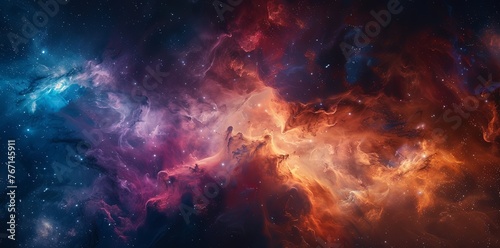 amazing nebula cloud  cosmic background