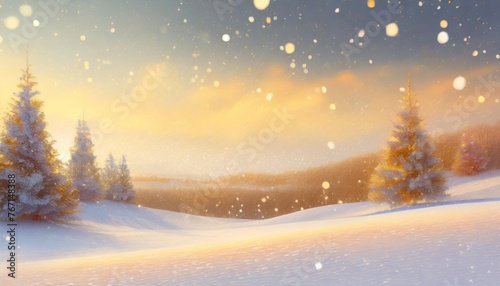 christmas snowy background with snow