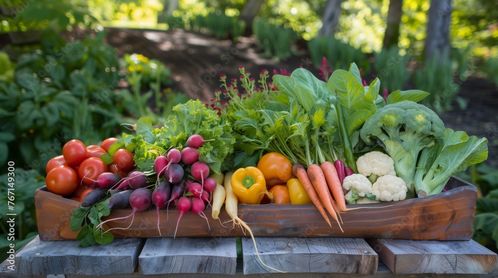 /imagine Farm-to-Table Vegetable Platter, Organic, Colorful, Farm-fresh, Wholesome, Countryside 