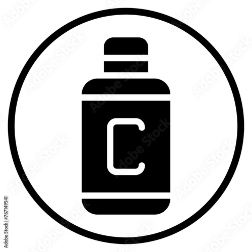 Vitamin c glyph icon