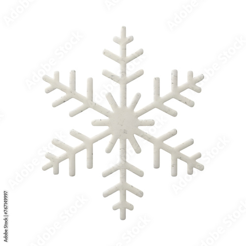 A white snowflake png isolated on transparent background