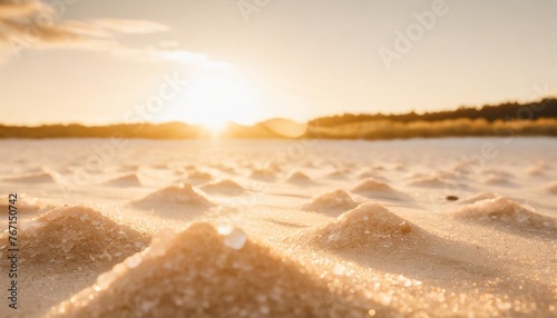 quartz sand on white background