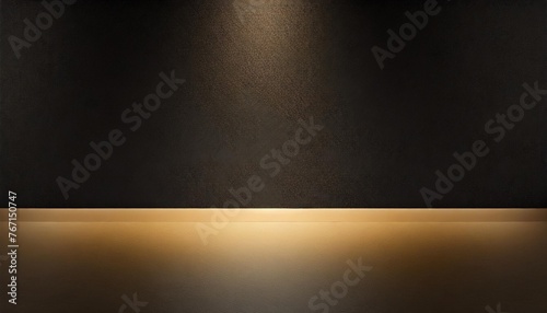 black wall with beautiful lighting elegant minimalist background for product presentation