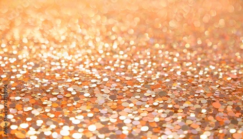 orange polarization pearl sequins shiny glitter background