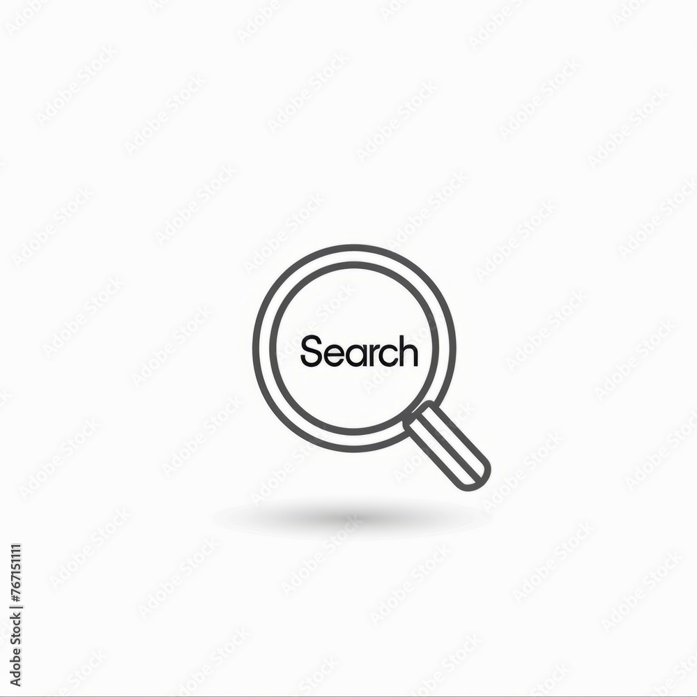 Search icon with magnifying glass. illustration Search icon with magnifying glass. illustration