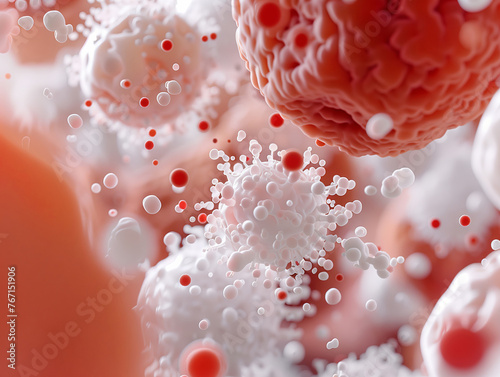 Simulated white blood cell function photo