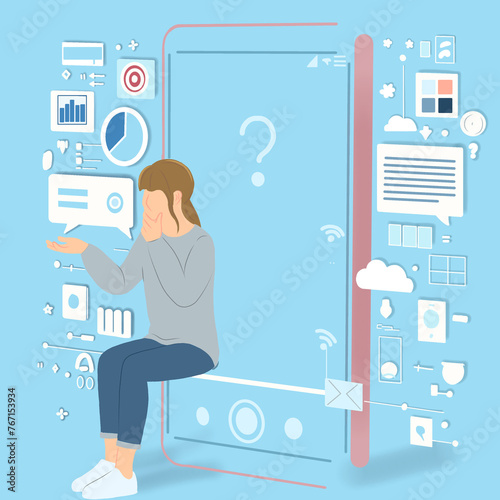 Social media concept illustration vector