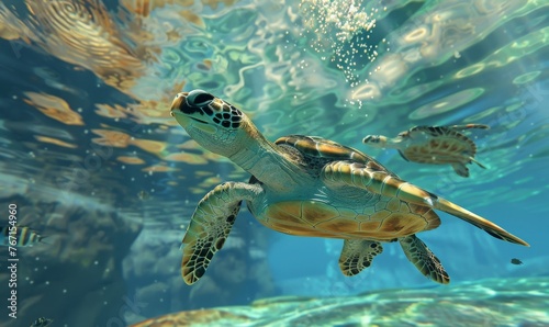 sea turtle © megavectors