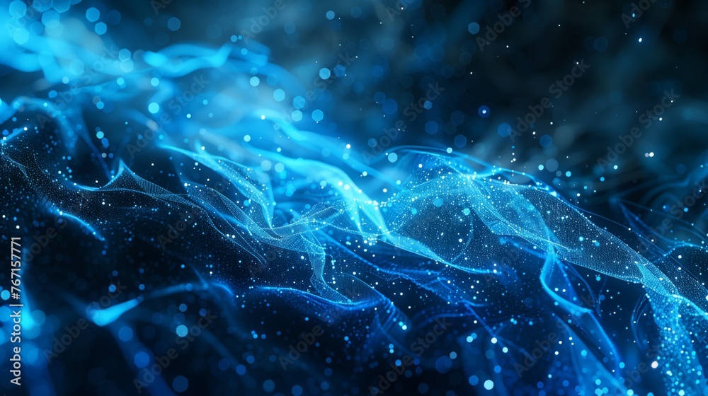 /imagine prompt: Abstract background, tech-inspired, digital, electric blue background 