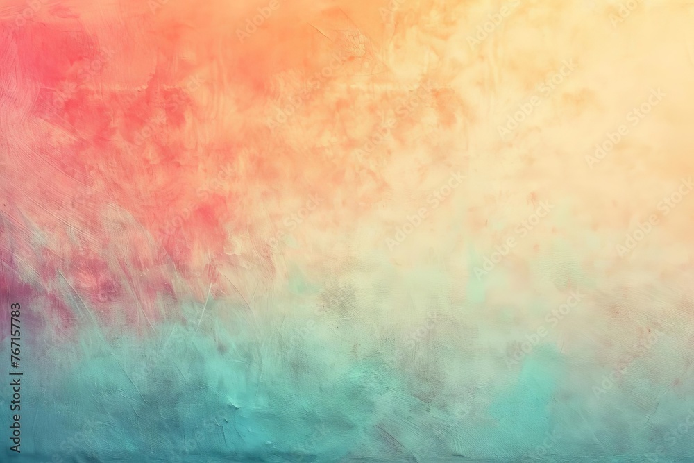 Soft white, orange, pink, and blue gradient with subtle noise texture, abstract retro background, artistic photo