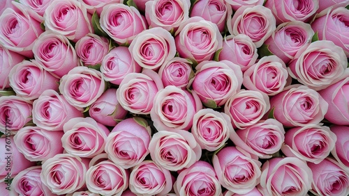 Delicate pink roses form a floral border  adding elegance