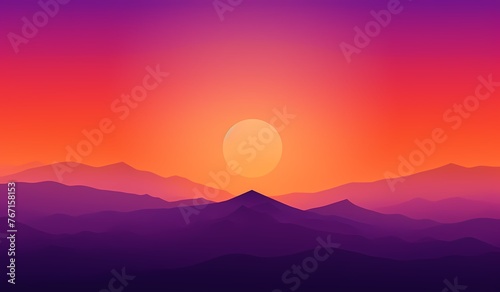 A vibrant sunset gradient background  transitioning from warm oranges to deep purples  providing a dynamic backdrop for graphic resources.