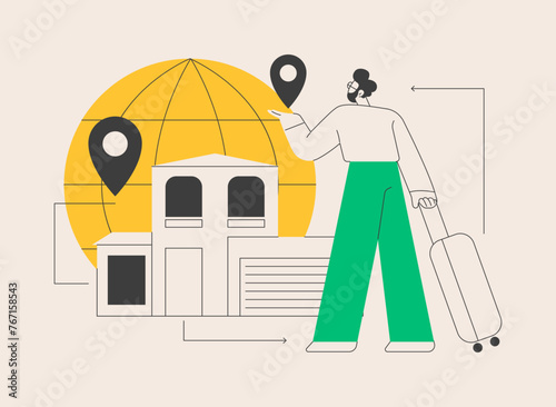 Return migration abstract concept vector illustration.