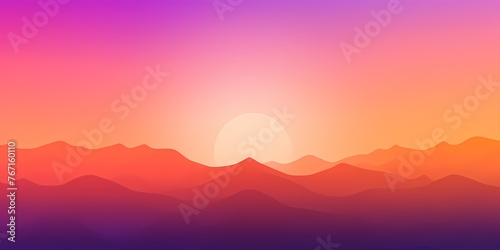 A vibrant sunset gradient background, transitioning from warm oranges to deep purples, providing a dynamic backdrop for graphic resources. © Kanwal