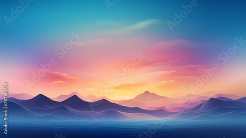 Witness a sunrise gradient background animated with vitality, where vibrant yellows blend into deep blues, providing an electrifying setting for graphic resources.