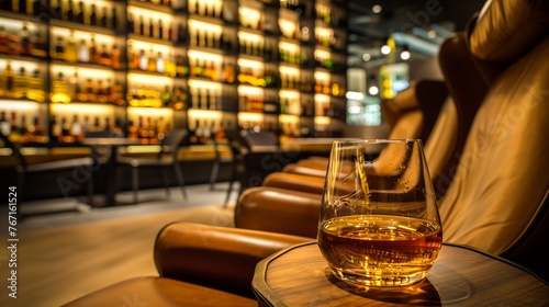 /imagine Whisky Tasting Experience, Amber Elixir, Aged, Premium Spirits, Distillery Ambiance, Classy Lounge background 