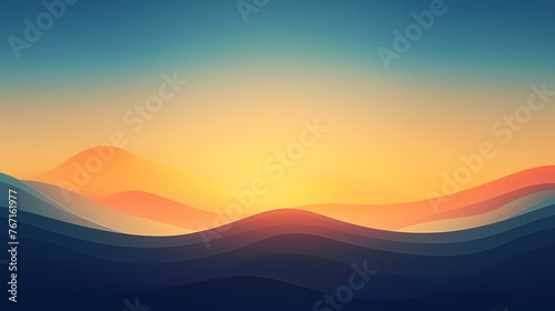 Witness a sunrise gradient background animated with vitality  where vibrant yellows blend into deep blues  providing an electrifying setting for graphic resources.