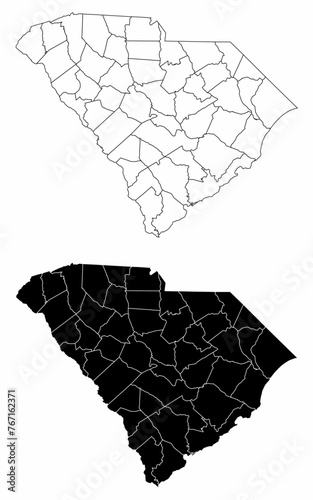 South Carolina administrative maps photo