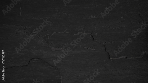 Dark gray grey anthracite black slate / shale natural stone concrete wall or terrace slab tile floor texture background banner photo